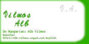 vilmos alb business card